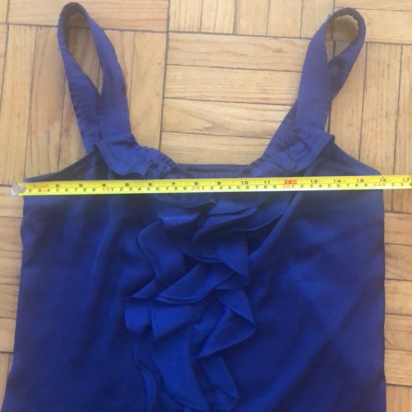 WHITE HOUSE/BLACK MARKET silky blue shirt - Picture 5 of 6